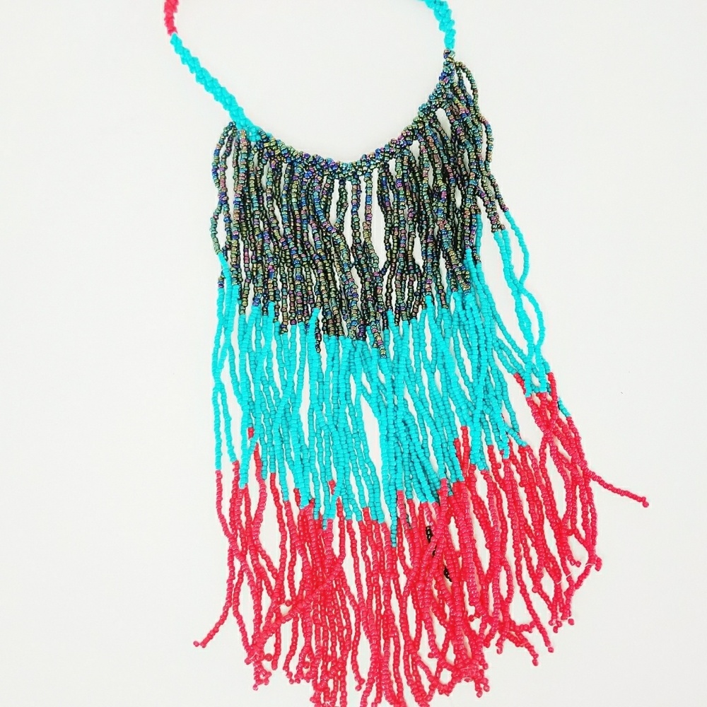 Handmade bean necklaces