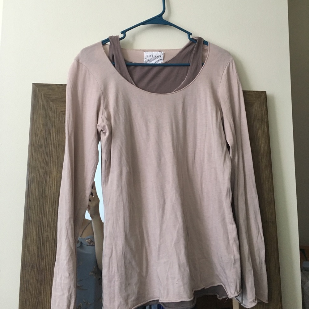 Velvet longsleeve top