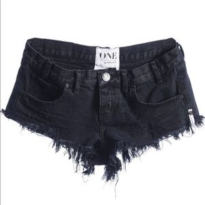 One Teaspoon Black Trashwhore Shorts