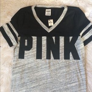PINK v neck tee
