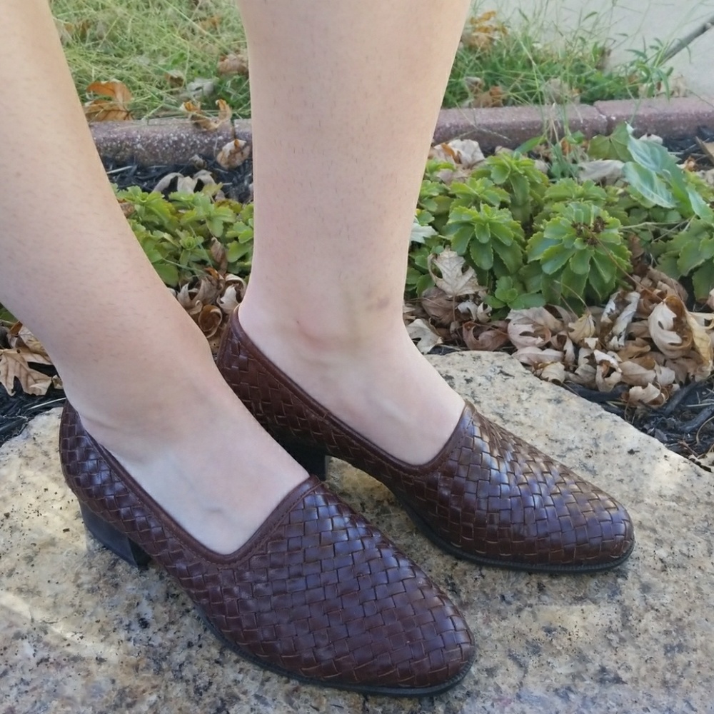 Brown Woven Loafers - Picture 5 of 8