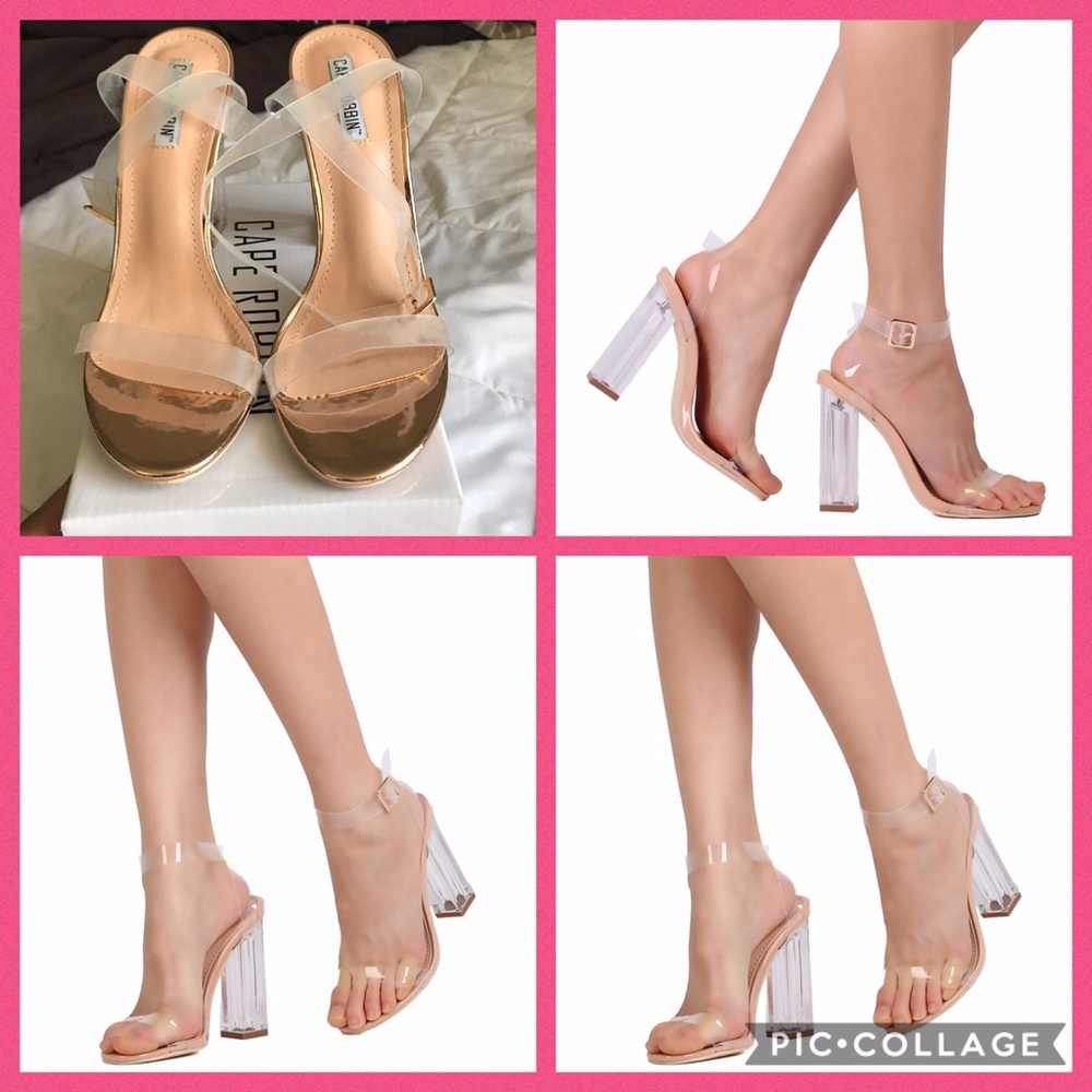 Transparent heels/ sandals