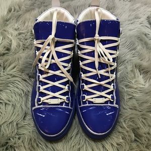 Men's Balenciaga Sneakers Blue Marker Print