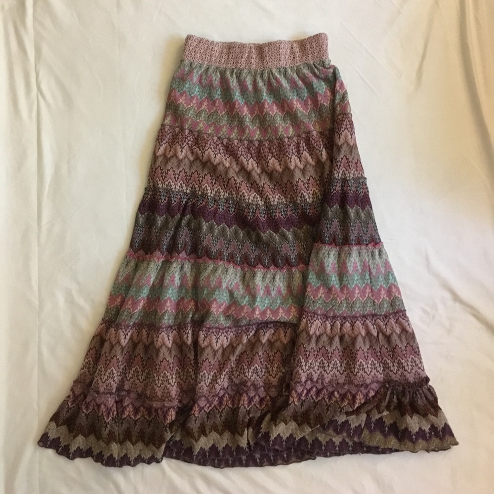 Boho Maxi Skirt, S, Multi-Color