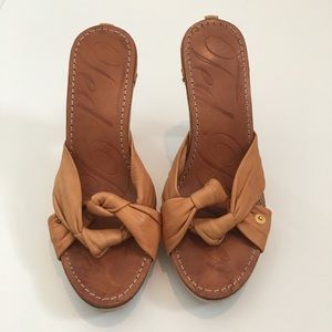 Ted Baker leather and wood heels