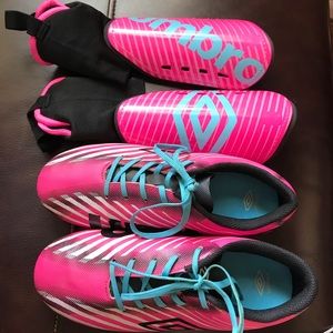 Umbro cleats and guards