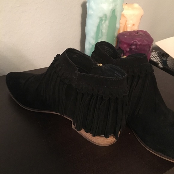 Aldo Fringe Black Booties - Picture 2 of 6