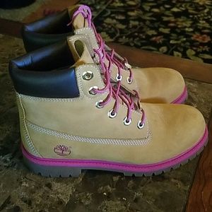 Pink Accented Boots
