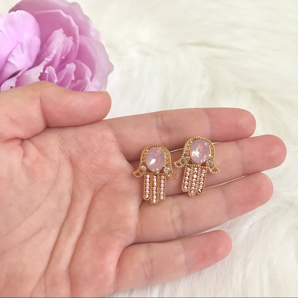 💎 hamsa hand stud earrings 💎 - Picture 2 of 2