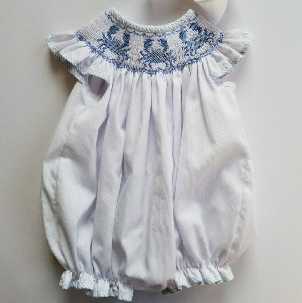 Shrimp & Grits Kids EUC Smocked Bubble