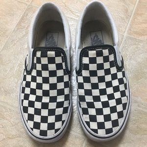 Women's checkered slip on Vans