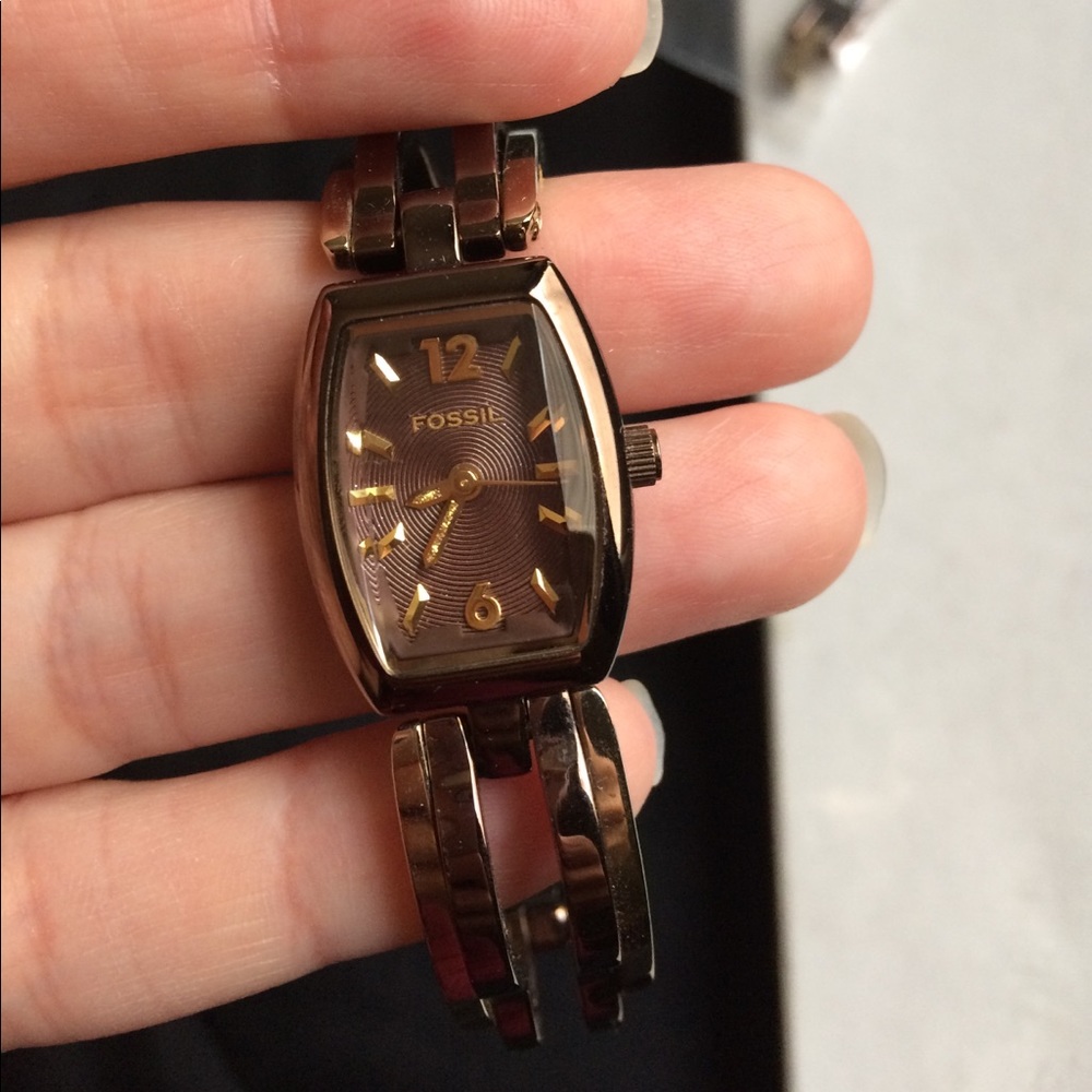 FIRM Brown and gold colored fossil watch