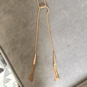 Kendra Scott Long Rose Gold Tassel Necklace