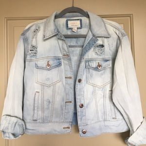 Distressed Forever 21 denim jacket