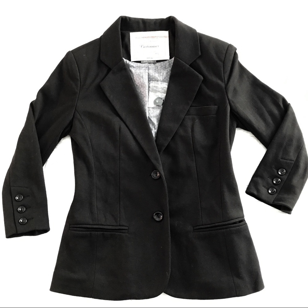 Anthropologie x Cartonnier Chambray Lined Blazer