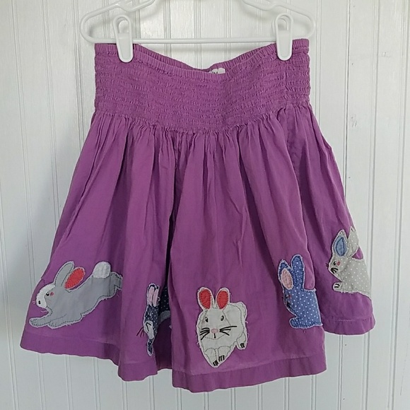 Mini Boden Other - Mini Boden bunny rabbit appliqued skirt