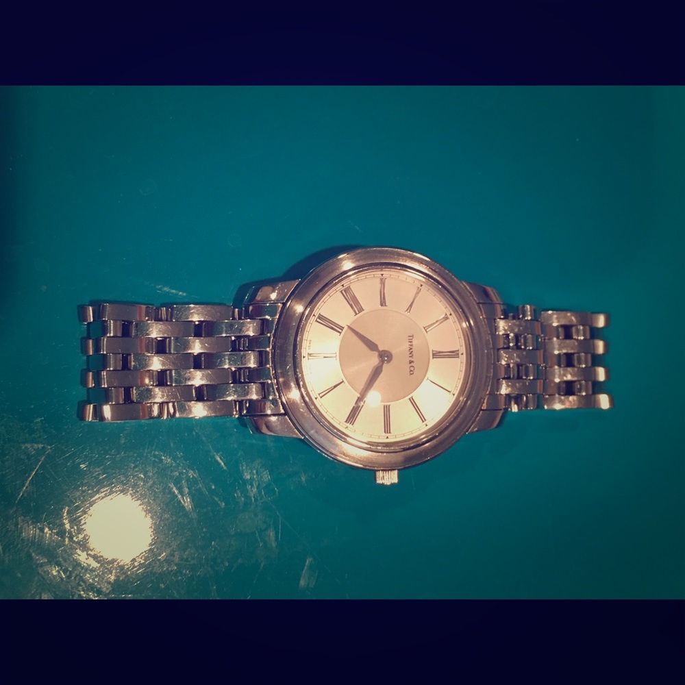 Men's silver Tiffany watch