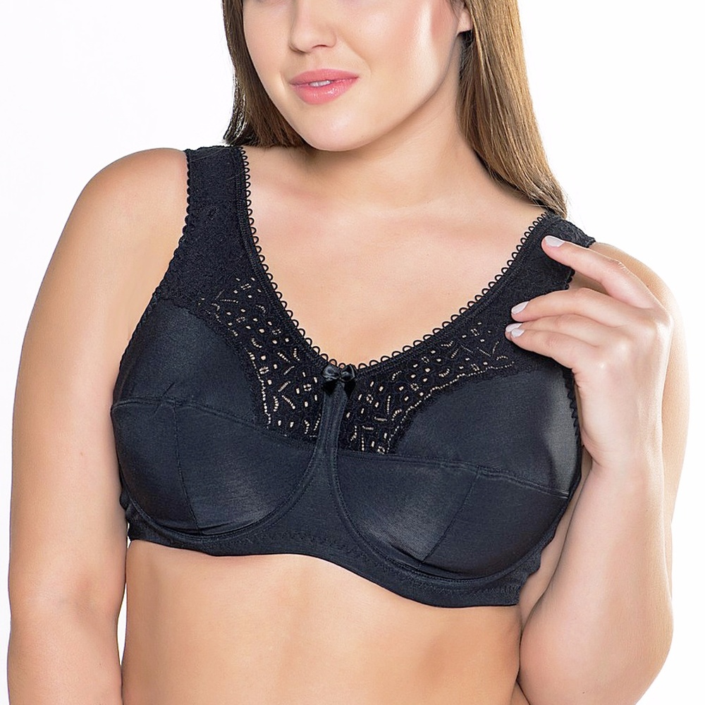 FULL FIGURE Black Underwired BRA, MADE IN EUROPE