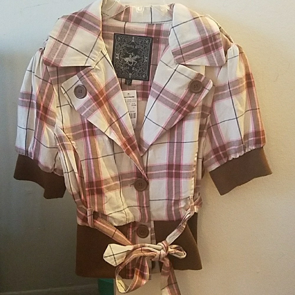 Joyce Leslie plaid jacket