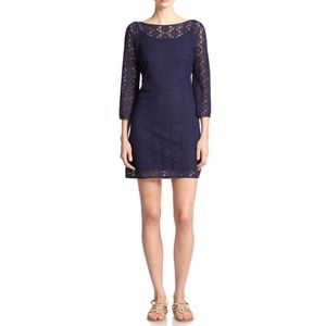 Lilly Pulitzer Topanga Lace Tunic Dress in Navy