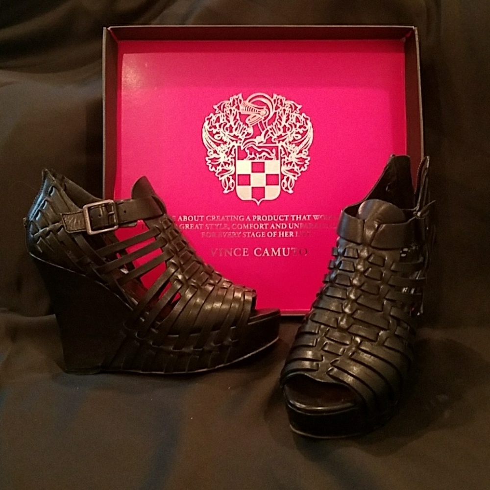 Vince Camuto Zisson Woven Leather Sandals Sz 7.5