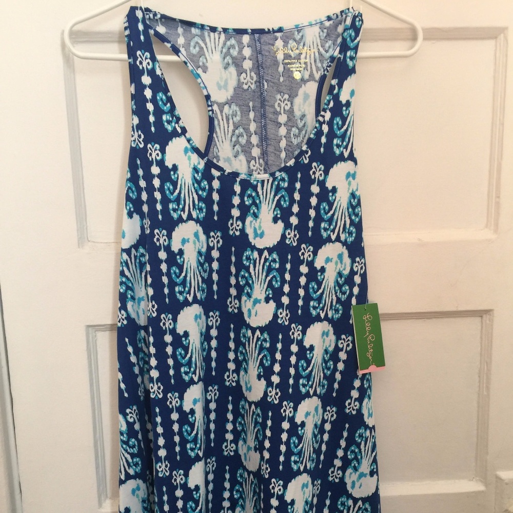 Melle Trapeze Tank Dress, Indigo Get In Line XS