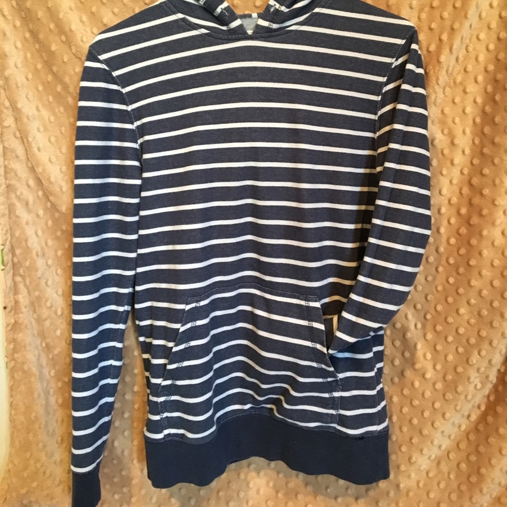 Blue and gray stripped hoodie