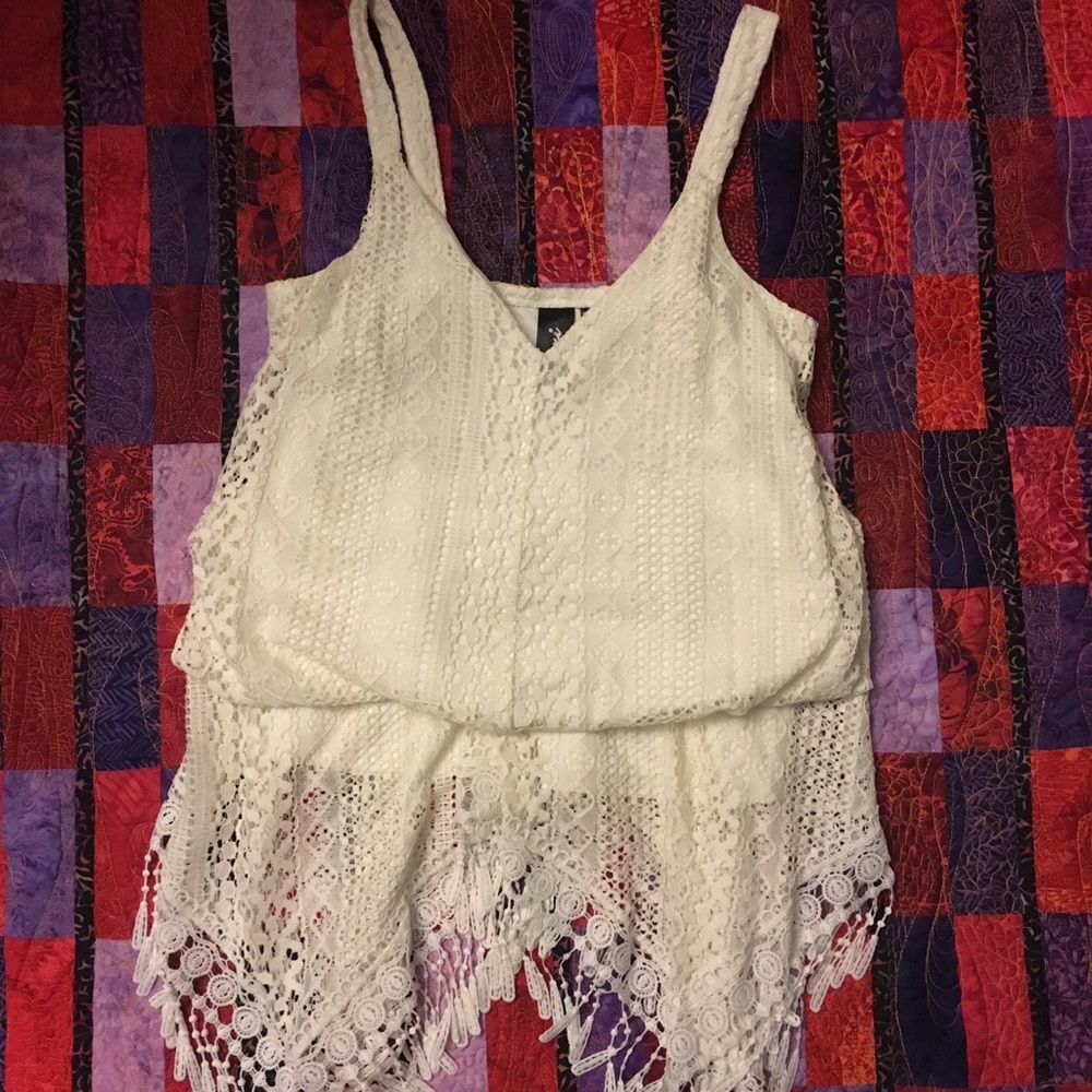 Gypsy Boho White Women’s Dress