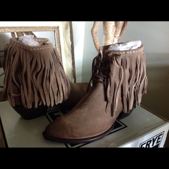 Frye Shoes - Frye Fringed Boho Ankle Boot
