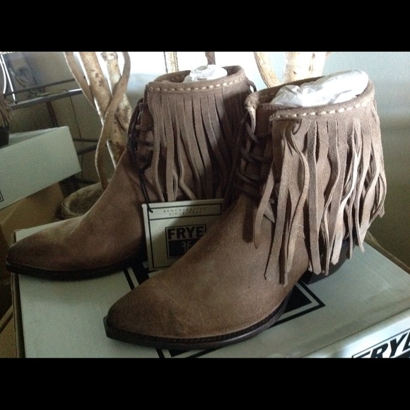 Frye Fringed Boho Ankle Boot - Picture 2 of 5