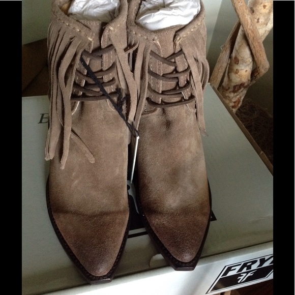 Frye Fringed Boho Ankle Boot - Picture 4 of 5