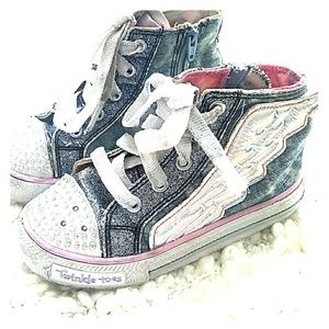 Twinkle Toes angel wings Skechers toddler size 9