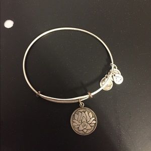 Alex and Ani Lotus Peace Petals Bangle Silver