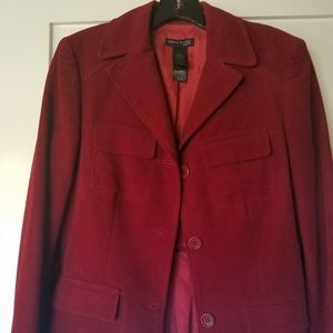 Wine Velvet Blazer by Kenneth Cole