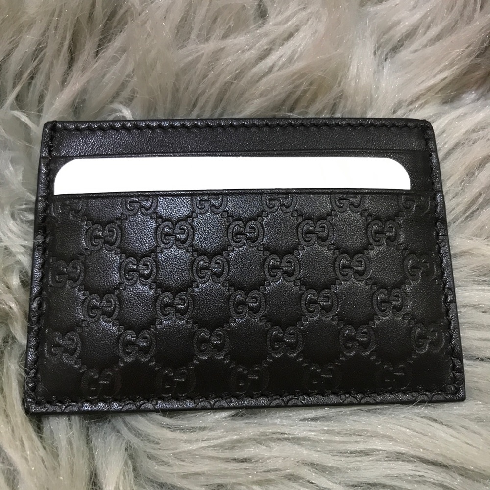 Men's Gucci Guccissimma Leather Card Holder