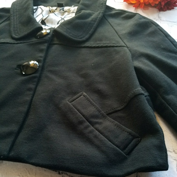 BEBE Women's Cropped Jacket Sz 6 Small - Picture 4 of 6