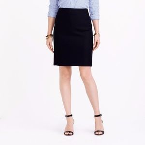 NWT J. Crew wool pencil skirt, black, sz 8