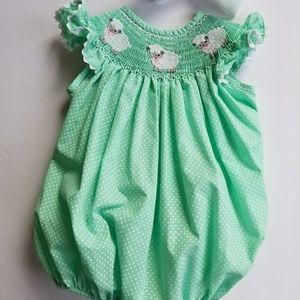 Classic Whimsy EUC Smocked Bubble