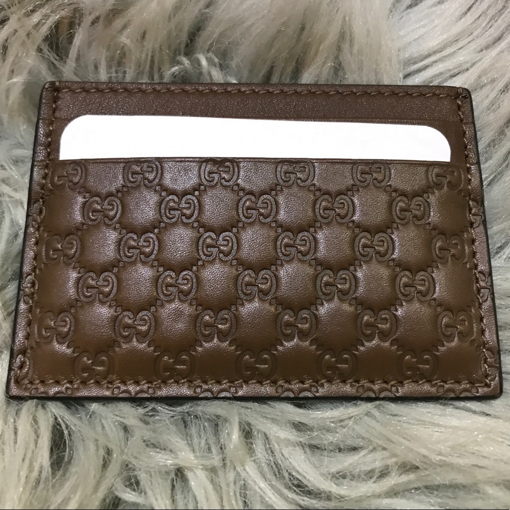 Men's Gucci Guccissimma Leather Card Holder