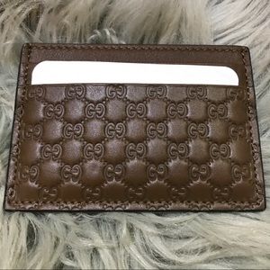 Men's Gucci Guccissimma Leather Card Holder