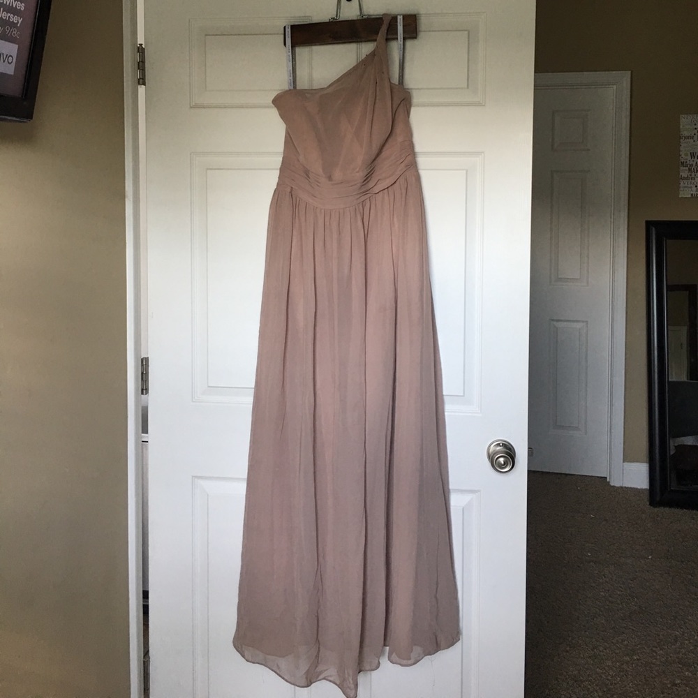 Alfred Angelo One Shoulder Long Bridesmaid Dress