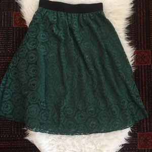 Flowy Green Skirt