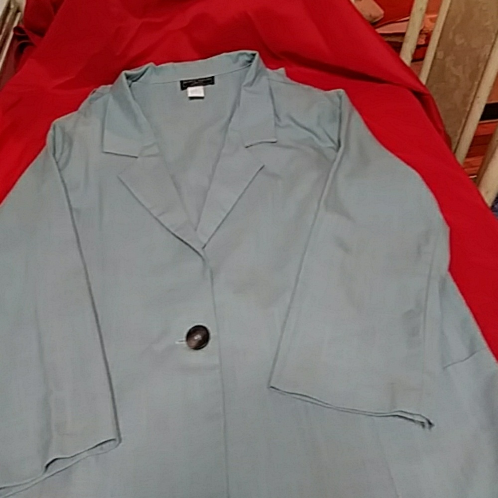 Light Pastel green linen pants suit.