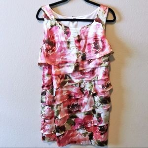 SOLD - Dress-barn Floral Ruffled Sleeveless Dress