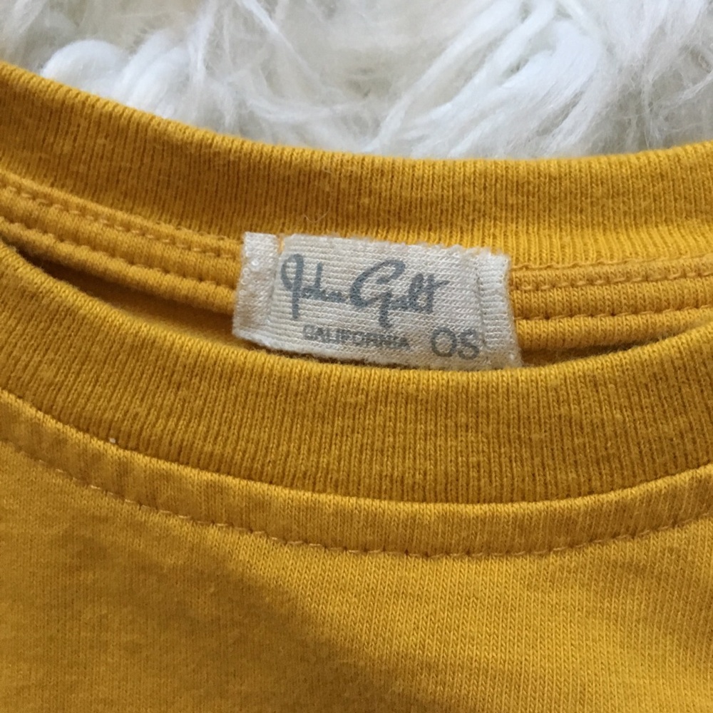 ✨BRANDY MELVILLE MUSTARD VARSITY TOP✨ - Picture 2 of 3