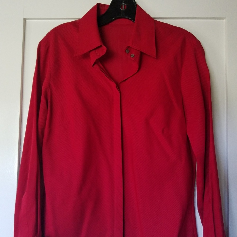 Elie Tahari Deep Red Blouse
