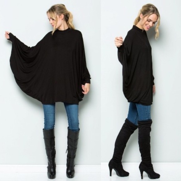 ❤️ONE LEFT❤️WINE PONCHO STYLE-TUNIC - Picture 3 of 5