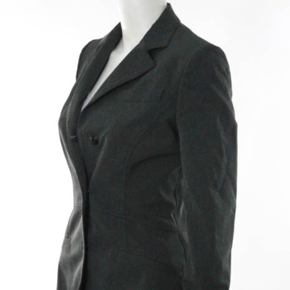 Prada Charcoal Gray Snap-Button Jacket Blazer - image 5