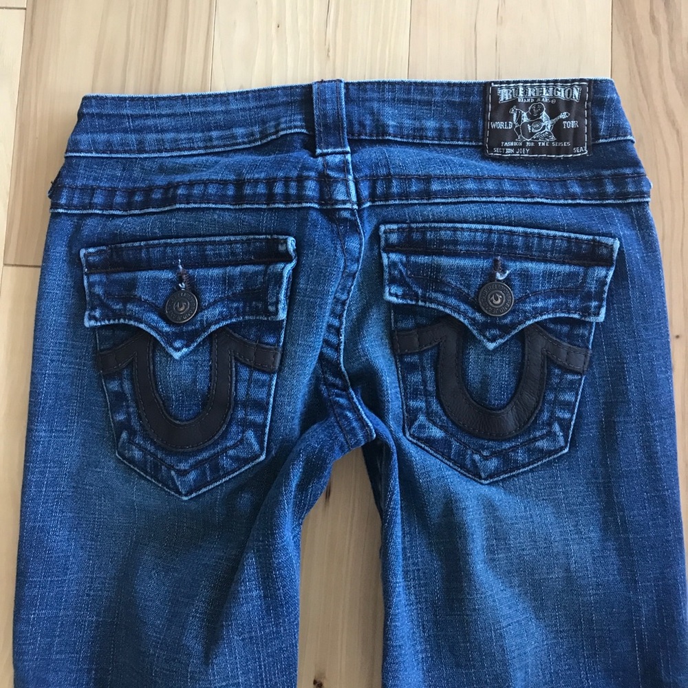 True Religion Jeans leather pockets size 26