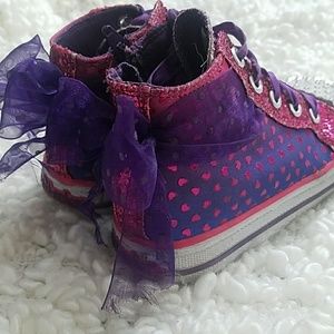 Skechers Twinkle Toe bow tie high top size 10
